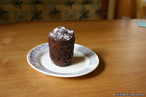 шоколадный  мини -  кекс  в  микроволновке, Десерты