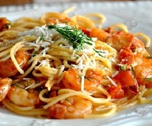 Cпагетти с морепродуктами в сливочном соусе, Макароны (паста)