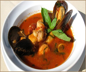 Томатный суп из морепродуктов, Супы