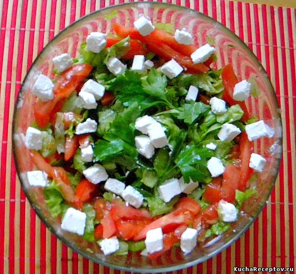 Салат с брынзой и овощами, Овощные салаты