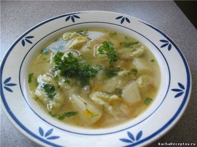 Украинский суп с галушками, Супы