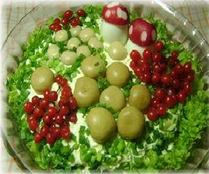 Салат "Веселая полянка", Овощные салаты