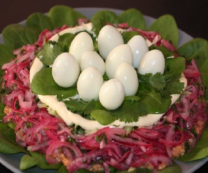 Салат "Змеиное гнездо", Рыбные салаты